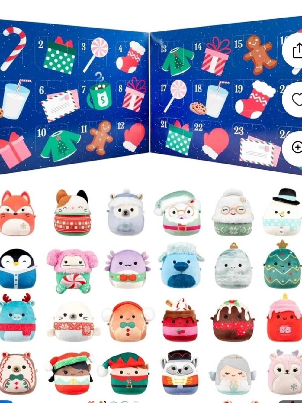 Squishmallows Holiday Plush Surprise Advent Calendar